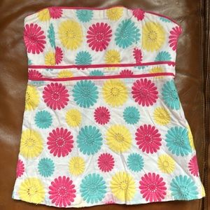 Lilly Pulitzer strapless Flower top